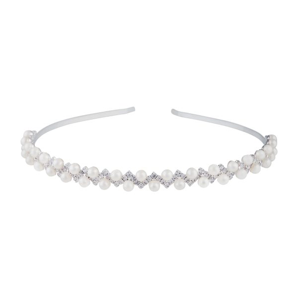 Diamante & Pearl Headband on Sale