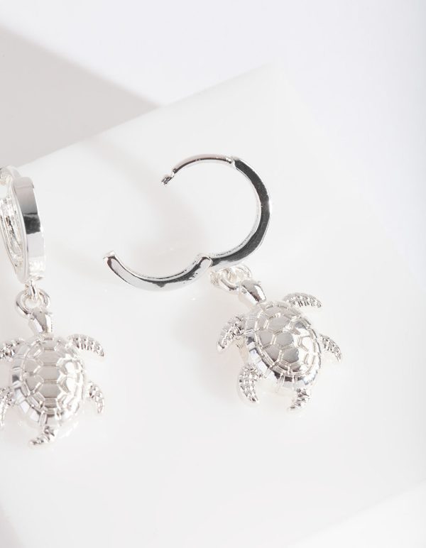 Silver Sea Turtle Huggie Discount - Image 3