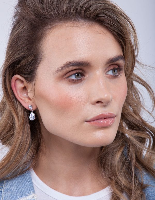 Mirrored Teardrop Crystal Earring For Discount - Image 2