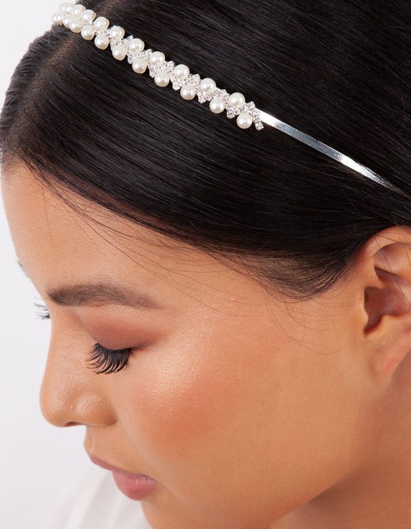 Diamante & Pearl Headband on Sale - Image 5