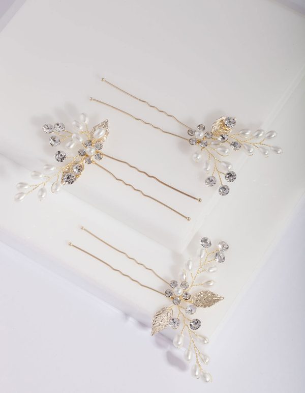 Gold Garden Pearl Pins Fashion - Image 2