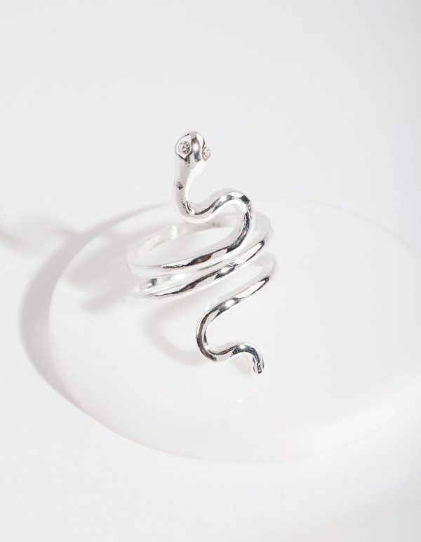 Silver Fine Snake Ring Fashion