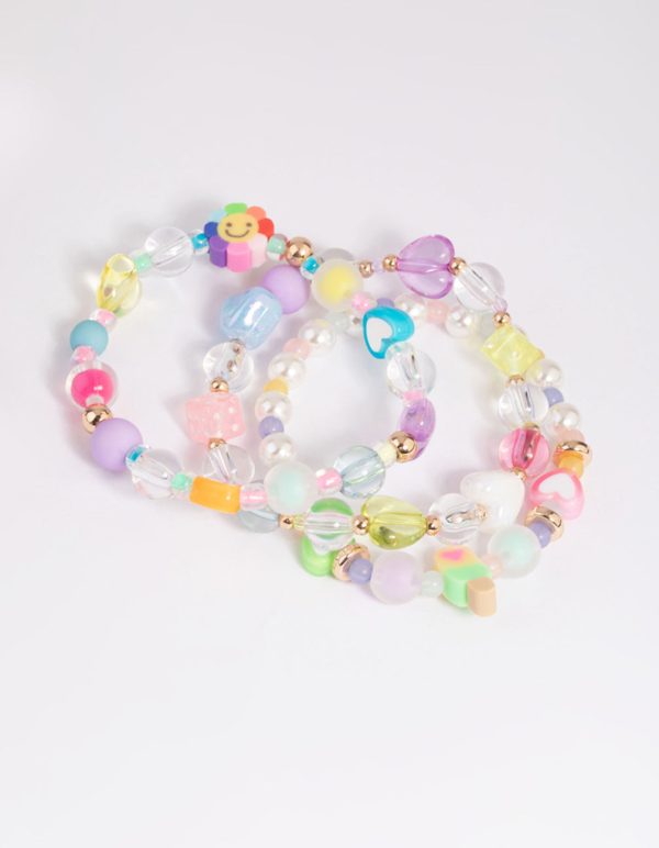 Kids Pastel 90s Strech Bracelet Pack For Discount - Image 3