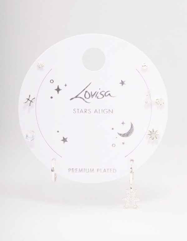 Silver Plated Pisces Earring Pack For Sale - Image 3