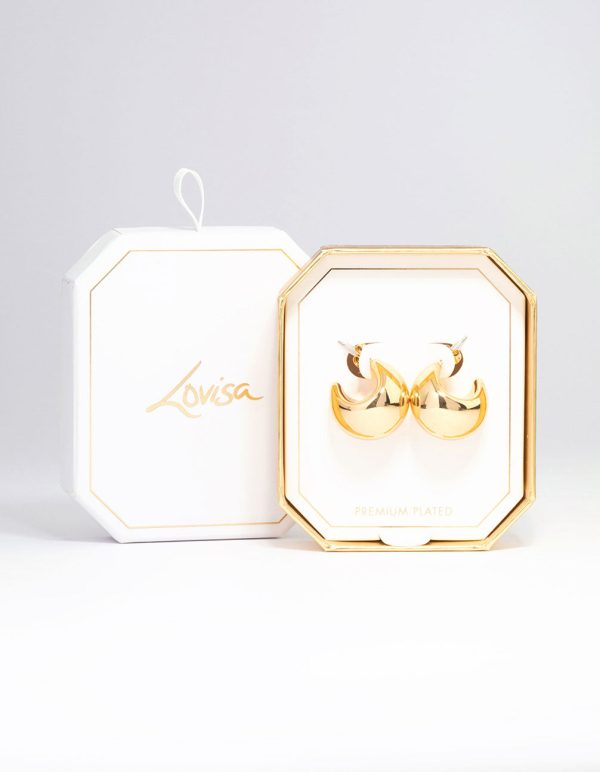 Gold Plated Bold Hoop Earrings Online now - Image 2