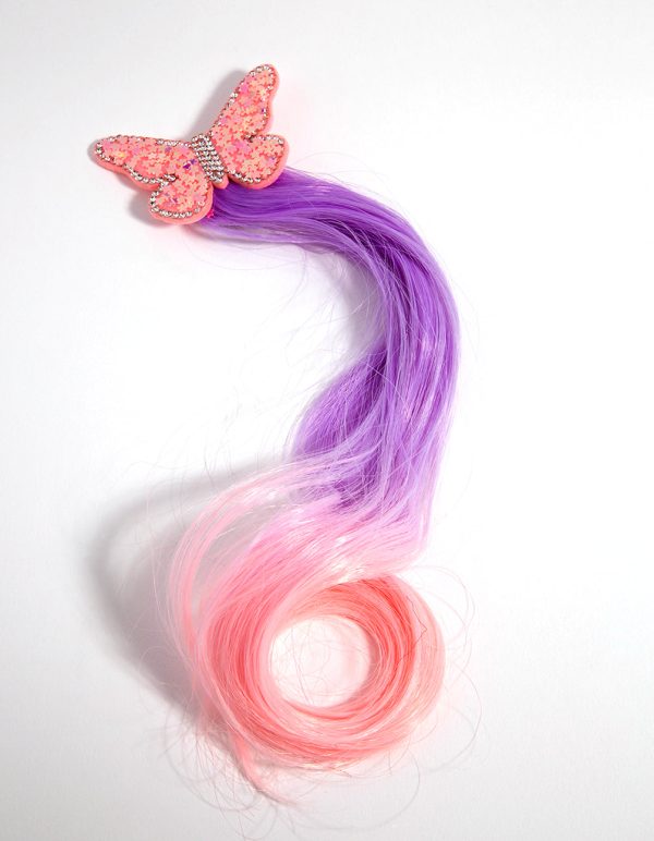 Kids Fabric Faux Hair Butterfly Clip For Cheap - Image 2