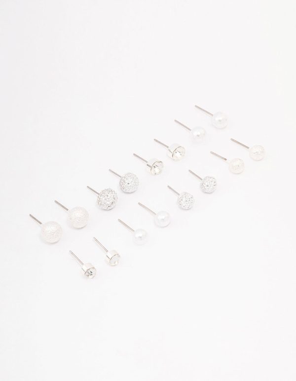 Silver Pearl Jelly Earring 8-Pack Online