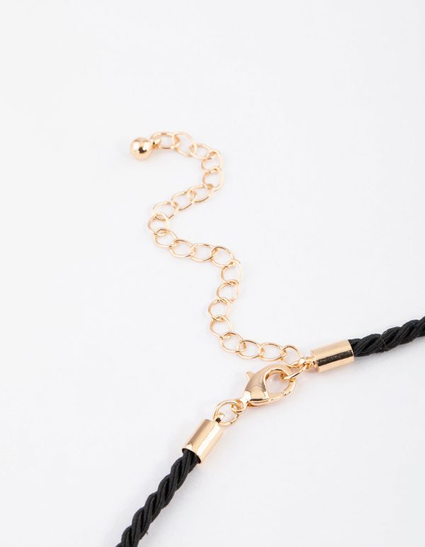 Rose Quartz Heart Twisted Cord Pendant Necklace Online - Image 3