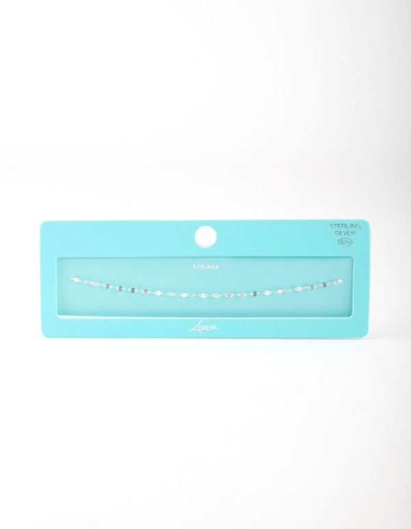 Sterling Silver Mirror Link Choker on Sale - Image 4