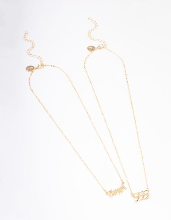 Gold Plated Angel Number  555  Layered Necklace on Sale