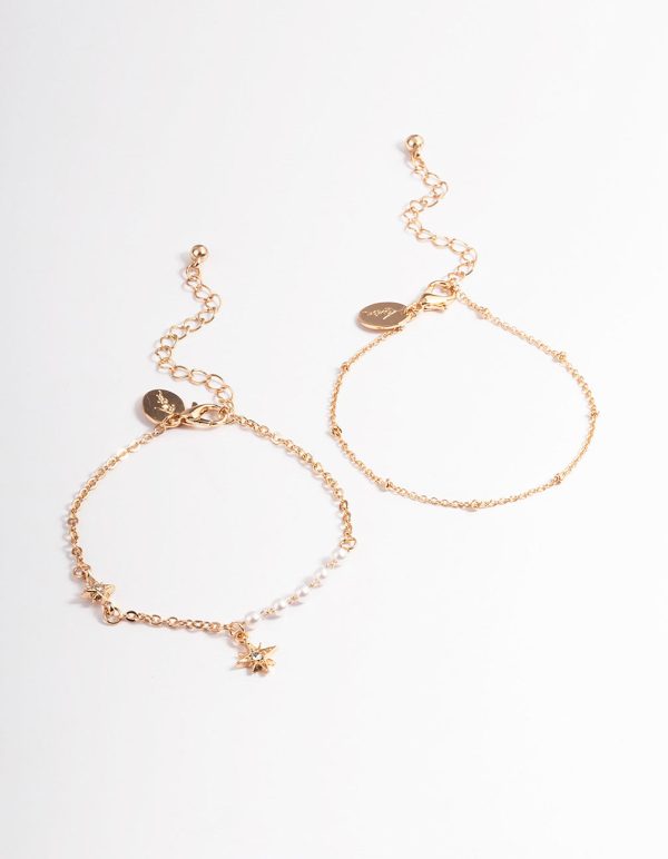 Gold Pearl & Celestial Bracelet Pack Sale