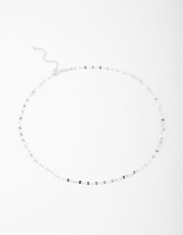 Sterling Silver Mirror Link Choker on Sale