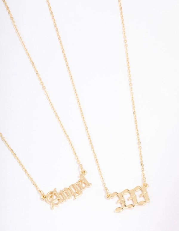 Gold Plated Angel Number  333  Layered Necklace Cheap