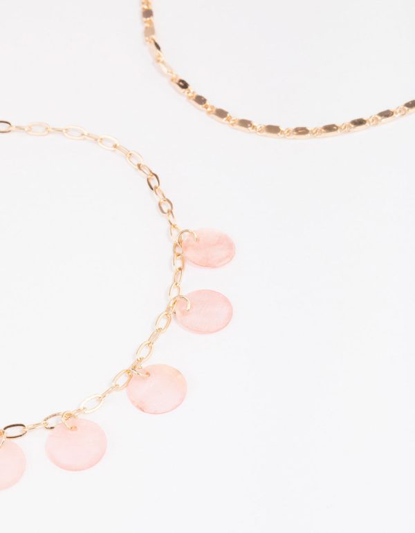 Gold Genuine Shell Butterfly Anklets 3-Pack Discount - Image 3