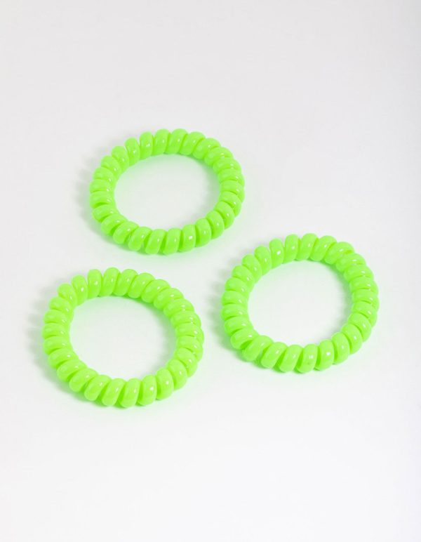 Green Plastic Large Hair Spiral Pack Discount - Image 3