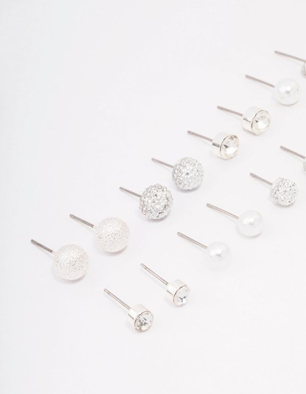 Silver Pearl Jelly Earring 8-Pack Online - Image 2