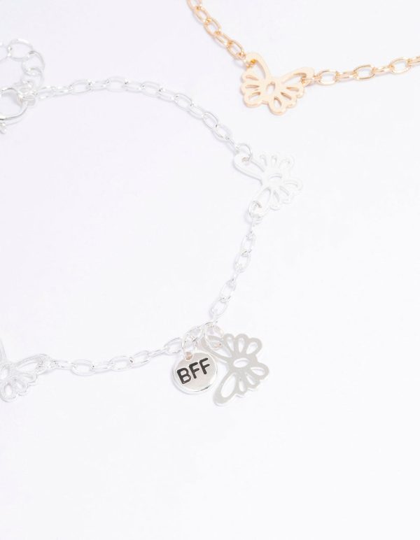 Mixed Metal Butterfly Bracelet Pack Cheap - Image 3