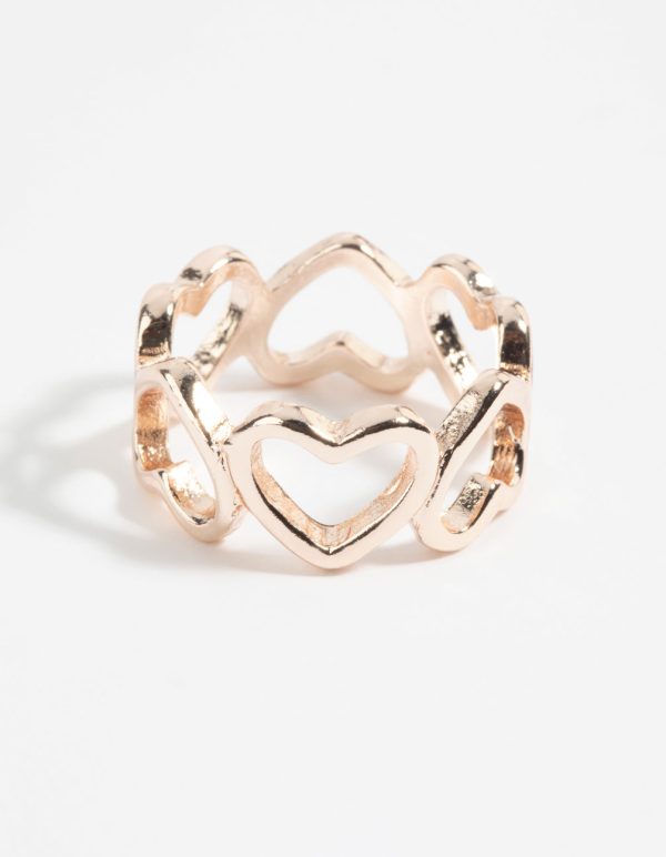 Rose Gold Heart Ring Supply