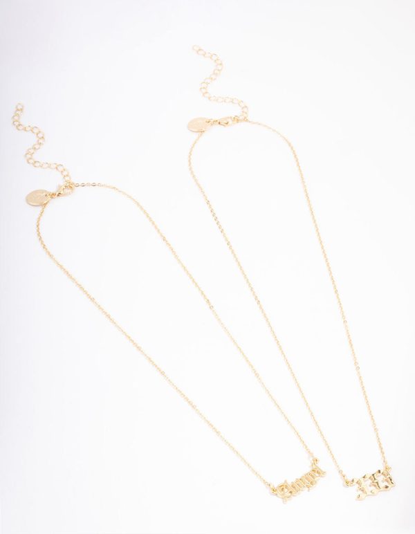 Gold Plated Angel Number  333  Layered Necklace Cheap - Image 2