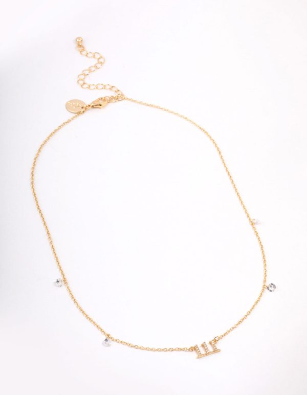 Gold Plated 111 Angel Number Cubic Zirconia Pendant Necklace on Sale - Image 3