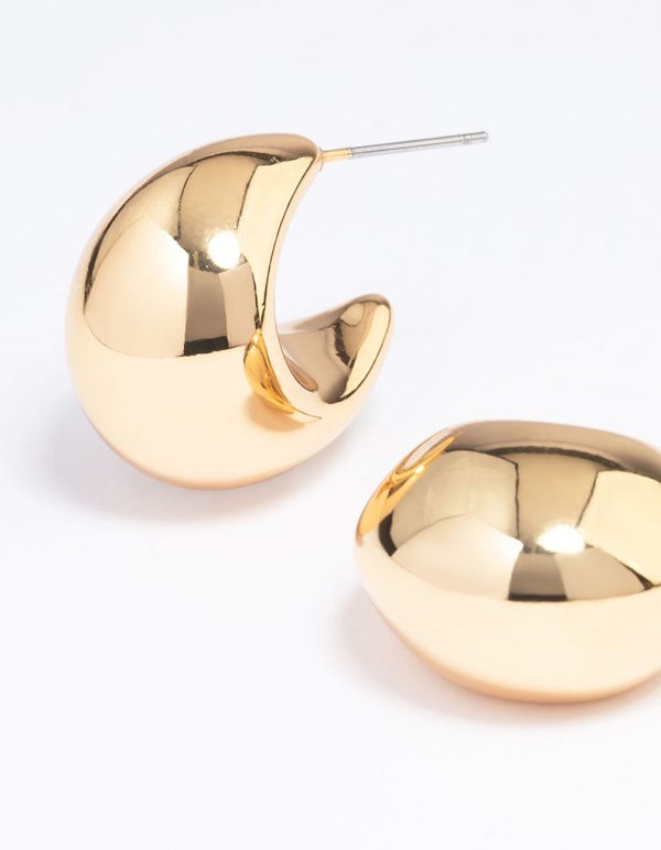 Gold Plated Bold Hoop Earrings Online now - Image 3