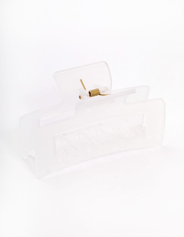 Large Frosted Rectangle Claw For Cheap - Image 2