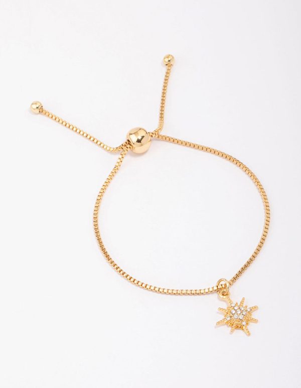 Gold Plated Cubic Zirconia Star Toggle Bracelet For Discount