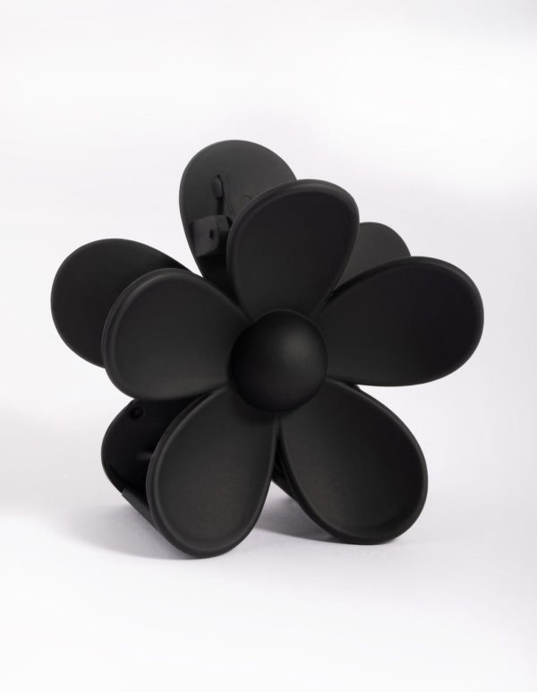 90s Black Daisy Flower Claw Clip Hot on Sale - Image 3