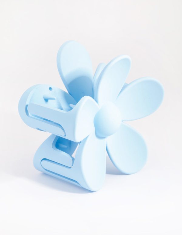 90s Blue Daisy Flower Claw Clip Fashion - Image 3