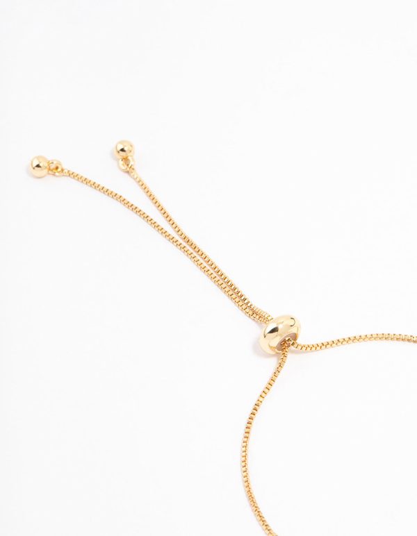 Gold Plated Cubic Zirconia Emerald Toggle Bracelet Online - Image 3