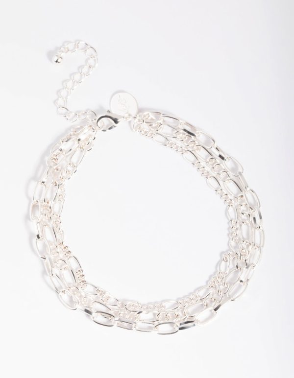 Silver Triple Chain Anklet Supply - Image 2