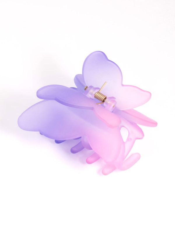 90s Purple Pink Ombre Butterfly Claw Clip Online Sale