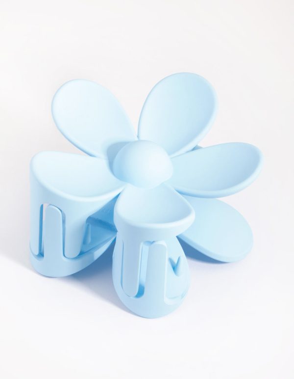 90s Blue Daisy Flower Claw Clip Fashion - Image 4