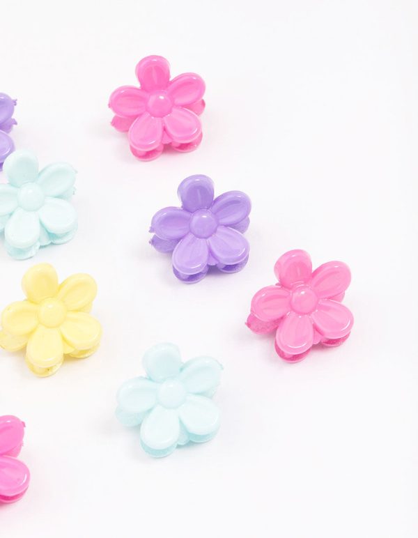 Kids Pastel Flower Mini Hair Claw Clip 10-Pack For Cheap - Image 3