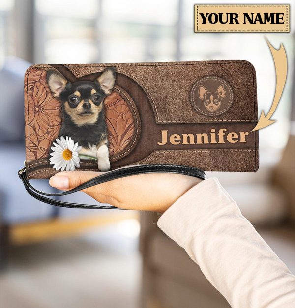 Personalized Chihuahua Clutch Purse, Personalized Gift for Chihuahua Lovers - PU165PS Online Hot Sale