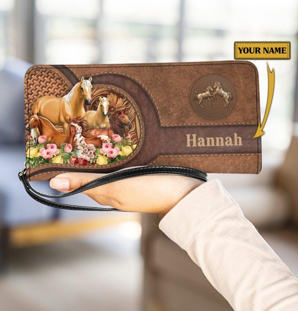 Personalized Horse Clutch Purse, Personalized Gift for Horse Lovers - PU342PS Fashion