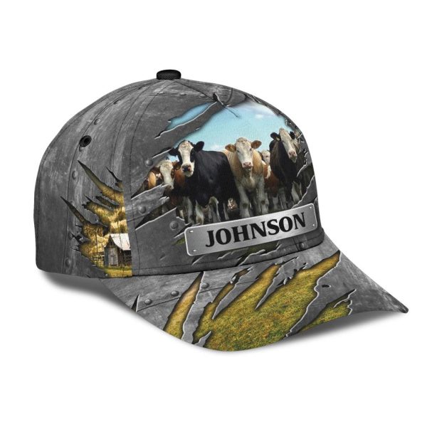 Personalized Cow Classic Cap, Personalized Gift for Farmers, Cow Lovers, Chicken Lovers - CP134CT Discount - Image 3