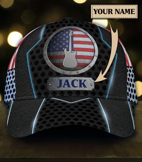 Personalized Guitar Classic Cap, Personalized Gift for Music Lovers, Guitar Lovers - CP237CT on Sale