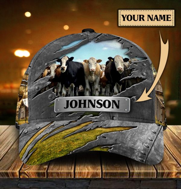 Personalized Cow Classic Cap, Personalized Gift for Farmers, Cow Lovers, Chicken Lovers - CP134CT Discount