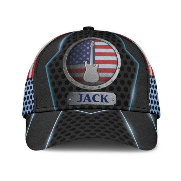 Personalized Guitar Classic Cap, Personalized Gift for Music Lovers, Guitar Lovers - CP237CT on Sale - Image 2