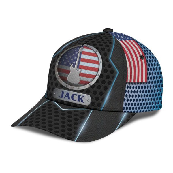 Personalized Guitar Classic Cap, Personalized Gift for Music Lovers, Guitar Lovers - CP237CT on Sale - Image 5