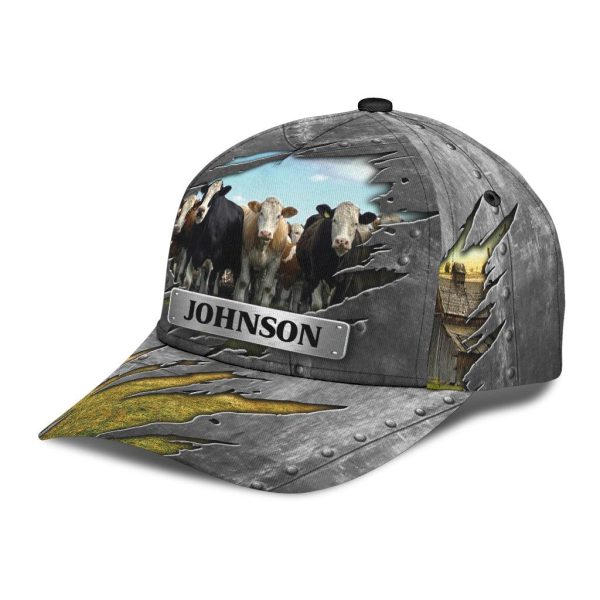 Personalized Cow Classic Cap, Personalized Gift for Farmers, Cow Lovers, Chicken Lovers - CP134CT Discount - Image 5